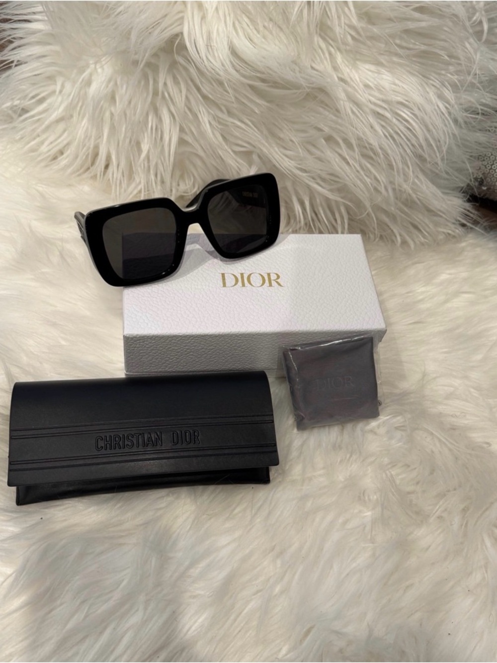 Dior Oversized Black Square Sunglasses